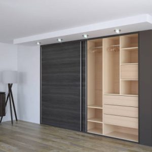 Interior with wardrobe, 3D illustration